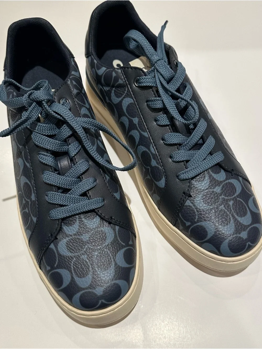 Coach Men's Midnight Navy Clip Signature Low-Top Sneakers - Picture 2 of 7